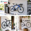 Lot de 2 Support mural velo pliable et reglable metal noir - vounat.shop