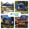 Tonnelle de jardin renforcée 3x3m pliable Barnum avec 4 parois latérales et fenêtres bleu - vounat.shop