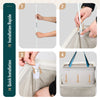 Panier a linge 1 compartiment et sac amovible auto ajustant avec couvercle 90L Beige - vounat.shop