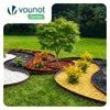 Bordure de jardin plastique flexible 10m avec piquets Marron - vounat.shop