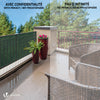 Brise vue occultant en HDPE 90g/m² 1x20m avec attaches de fixation vert - vounat.shop
