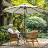 Parasol inclinable 2.70 x 2.40m avec housse de protection beige - vounat.shop