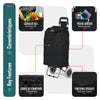 Chariot de courses 2 roues pliable 59L noir - vounat.shop