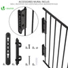 Barriere de securite Grande Version 3.6M 6 Panneaux noire - vounat.shop