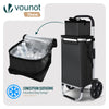Chariot de course pliable aluminium 2 roues avec sac isotherme noir - vounat.shop
