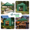 Tonnelle de jardin renforcée 3x3m pliable Barnum avec 4 parois latérales et fenêtres vert - vounat.shop