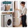 Etendoir a linge telescopique pliable extensible ailes hautes 284x55x122cm metal blanc - vounat.shop