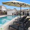 Parasol Jardin Double Aluminium 270 x 460 cm beige - vounat.shop