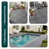 Lot de 22 dalles clipsables exterieures 30x30cm modulaire plastique anthracite - vounat.shop