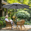 Parasol inclinable 2.70 x 2.40m avec housse de protection gris - vounat.shop