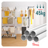 Sechoir a linge etendoir extensible 4 Niveaux 190x64x170cm gris-blanc - vounat.shop