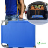 Transat pare soleil Textilene et range magazine Lot de 2 pcs Bleu - vounat.shop