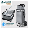 Chariot de course pliable aluminium 2 roues avec sac isotherme gris - vounat.shop