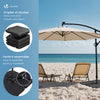 Lot de 4 dalles lestage parasol HDPE 60L eau - 100kg sable noires - vounat.shop