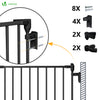 Barriere de securite cheminee pliable 3.75M 6 panneaux noir - vounat.shop