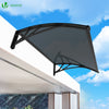 Auvent de porte marquise 100x80 cm en Polycarbonate anti UV Anthracite - vounat.shop
