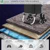 Chariot de course pliable monte escalier aluminium avec crochets noir - vounat.shop