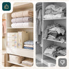 Lot de 6 Sacs de Rangement Drap de Lit Pliable 38,5x33x12cm Beige - vounat.shop
