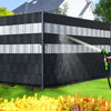 Brise vue occultant PVC 450g/m2 19cm x 70m Noir - vounat.shop