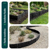 Lot de 175 pcs Bordure de jardin imitation pierre facile a installer 26.7m noir - vounat.shop
