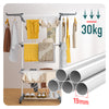 Sechoir a linge etendoir 4 niveaux 126x63x170cm gris-blanc - vounat.shop