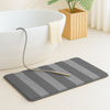 Lot de 2 Tapis de Bain Antidérapant chenille microfibre 60x90cm gris - vounat.shop