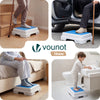 Marche pied antiderapant salle de bain empilable 43x33x11cm PP EVA bleu - vounat.shop