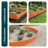 Lot de 175 pcs Bordure de jardin imitation pierre facile a installer 26.7m terracotta - vounat.shop