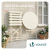 Set de Bistro en metal 1 table 2 chaises Crème - vounat.shop