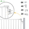 Barriere de securite cheminee pliable 3.75M 6 panneaux blanc - vounat.shop