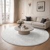 Tapis de salon poils ras doux antiderapant ф200cm uni crème - vounat.shop