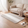 Tapis de salon poils ras doux antiderapant 80x150cm uni crème - vounat.shop