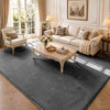 Tapis de salon poils ras doux antiderapant 240x340cm uni anthracite - vounat.shop