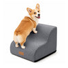 Escalier pour chien et chat en mousse haute densite et housse lavable 40x40x30cm gris - vounat.shop