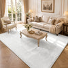 Tapis de salon poils ras doux antiderapant 200x300cm uni crème - vounat.shop