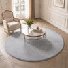 Tapis de salon poils ras doux antiderapant ф160cm uni gris - vounat.shop