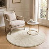 Tapis de salon poils ras doux antiderapant ф120cm uni beige - vounat.shop