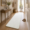 Tapis de salon poils ras doux antiderapant 60x180cm uni crème - vounat.shop