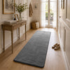 Tapis de salon poils ras doux antiderapant 60x180cm uni anthracite - vounat.shop