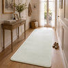 Tapis de salon poils ras doux antiderapant 80x200cm uni crème - vounat.shop