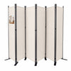 Paravent interieur separateur 6 panneaux autoportant pliable 340 x 30 x 164 cm Beige - vounat.shop