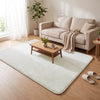 Tapis de salon poils ras doux antiderapant 140x200cm uni crème - vounat.shop