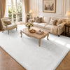 Tapis de salon poils ras doux antiderapant 240x340cm uni crème - vounat.shop