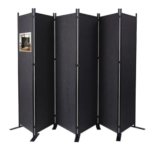 Paravent interieur separateur 6 panneaux autoportant pliable 340 x 30 x 164 cm Anthracite - vounat.shop