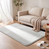Tapis de salon poils ras doux antiderapant 120x160cm uni crème - vounat.shop