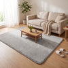 Tapis de salon poils ras doux antiderapant 140x200cm uni gris - vounat.shop