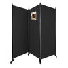 Paravent interieur separateur avec roue 3 panneaux autoportant pliable 262 x 30 x 180 cm Anthracite - vounat.shop