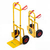 Diable pliant chariot de transport avec roue pneumatique charge 200kg jaune - vounat.shop