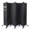 Paravent interieur separateur avec roue 6 panneaux autoportant pliable 340 x 30 x 171 cm Anthracite - vounat.shop