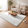 Tapis de salon poils ras doux antiderapant 140x200cm uni crème - vounat.shop